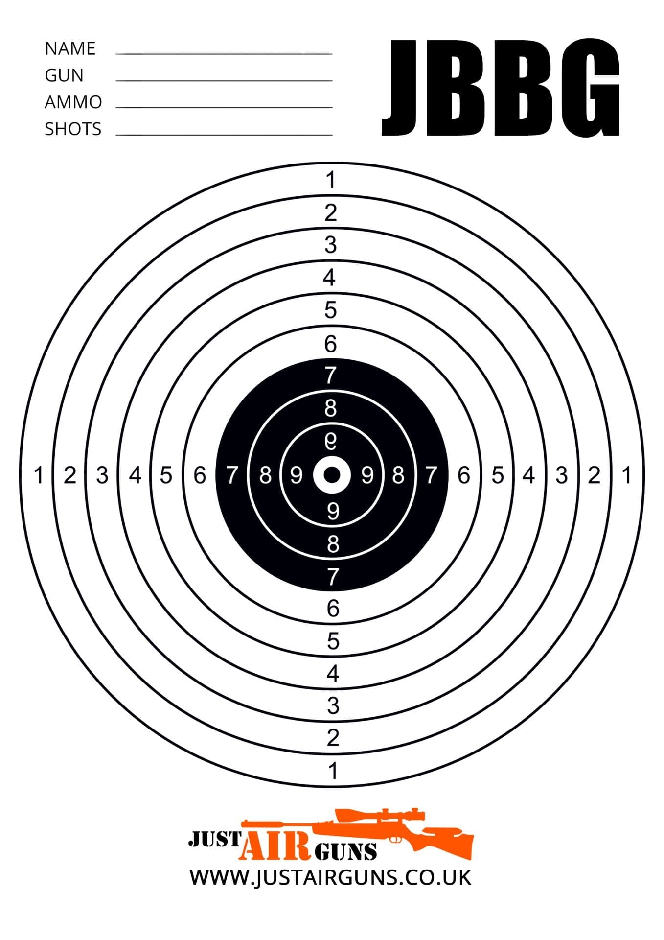 Printable Air Rifle Targets